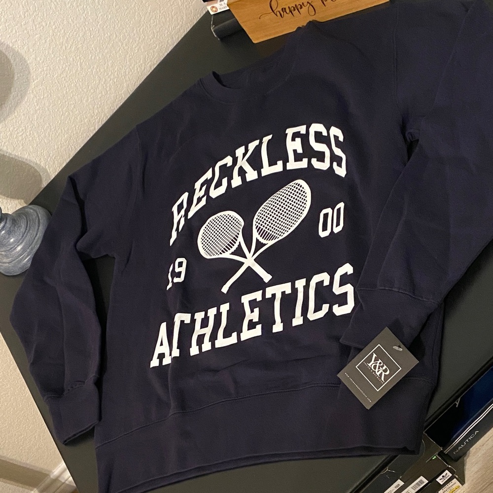 Young & Reckless Navy Crewneck Sweater